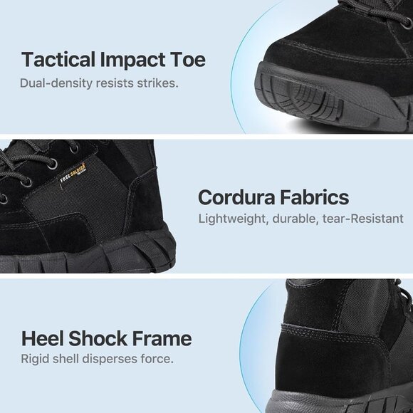 Men's Free Soldier Waterproof Hiking Work Tactical Boots Size: 10 (ACC0021) - Picture 13 of 16